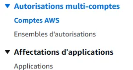 multicomptes > comptes AWS